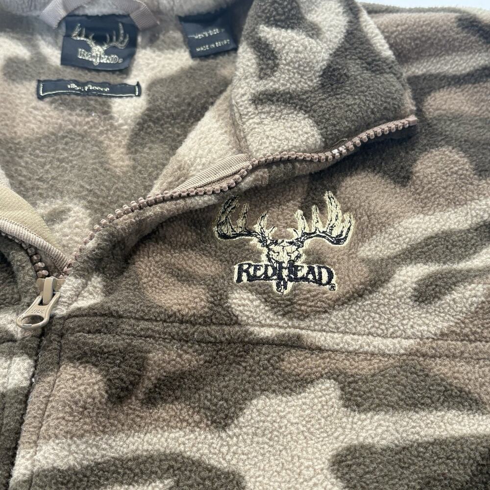 RedHead Men's Camouflage Fleece Jacket M Full Zip Zippered Pockets - Picture 2 of 12